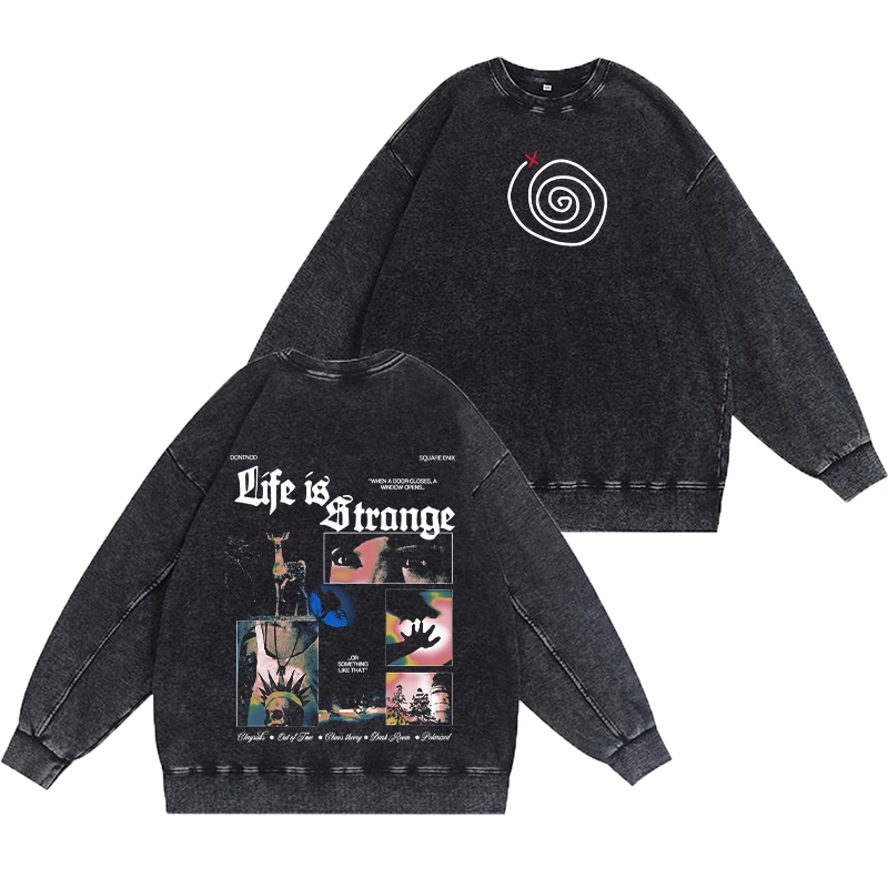 Life Is Strange Unisex Washed Crewneck Sweatshirt