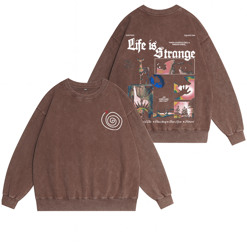Life Is Strange Unisex Washed Crewneck Sweatshirt