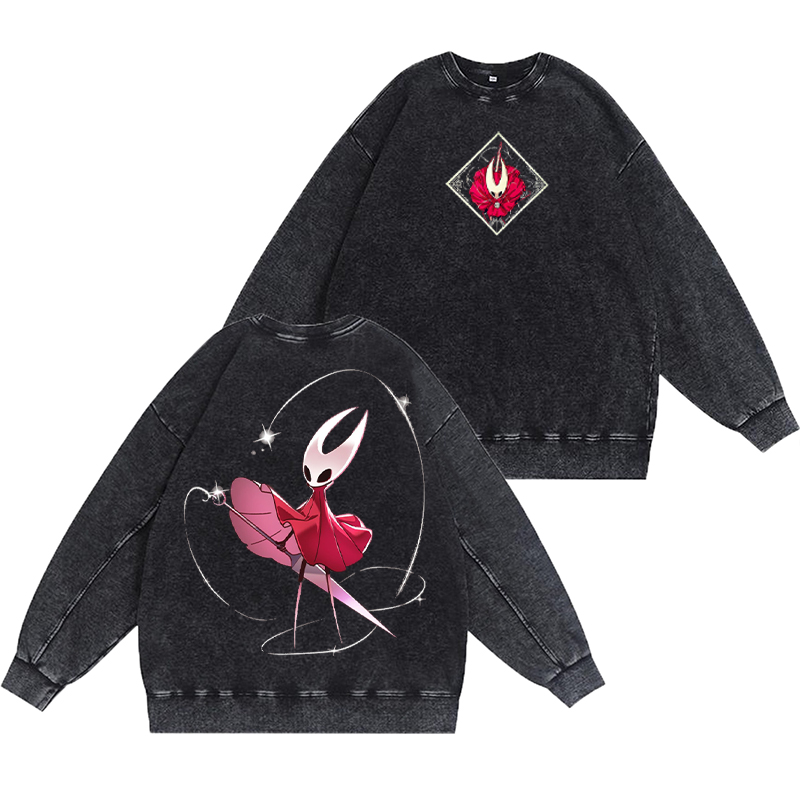 Hollow Knight Unisex Washed Crewneck Sweatshirt