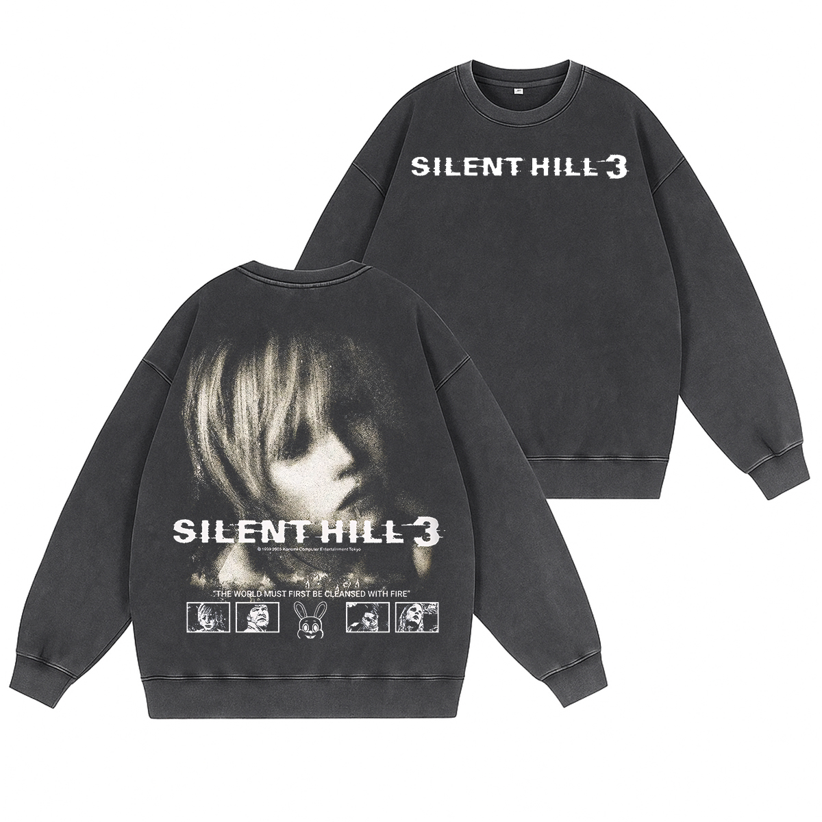 Silent Hill 3 Unisex Washed Crewneck Sweatshirt