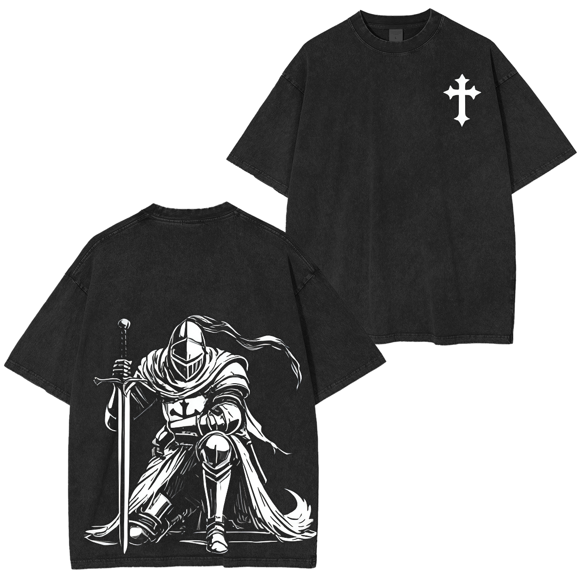 Crusader Knight Vintage Washed Unisex T-Shirt