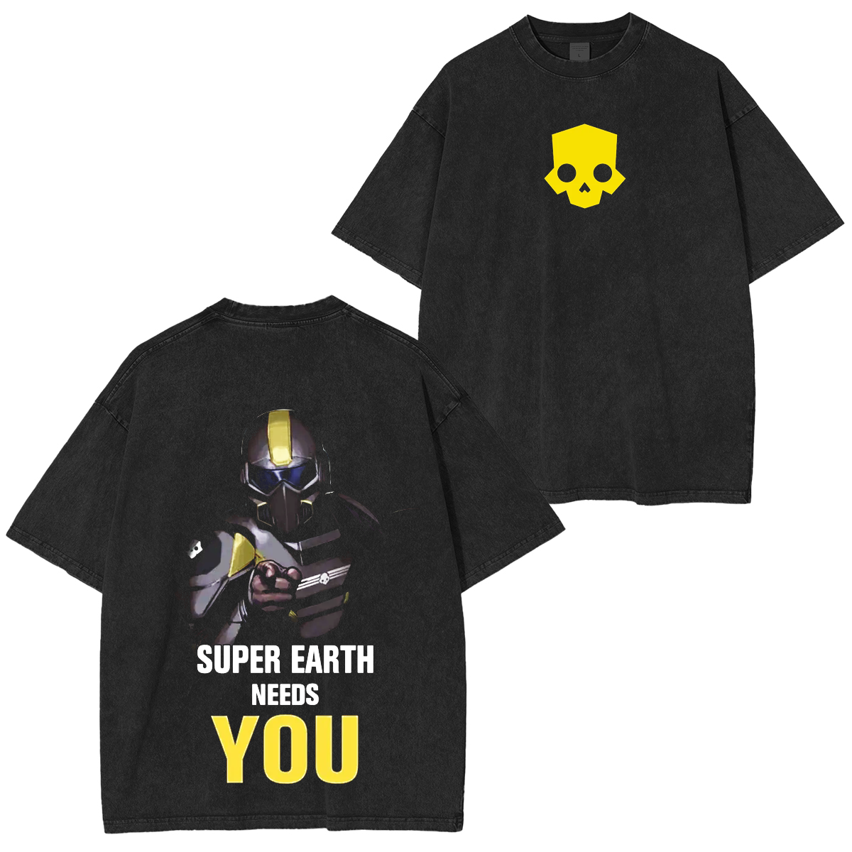 Playera Helldivers 2 Vintage Washed Unisex T-Shirt