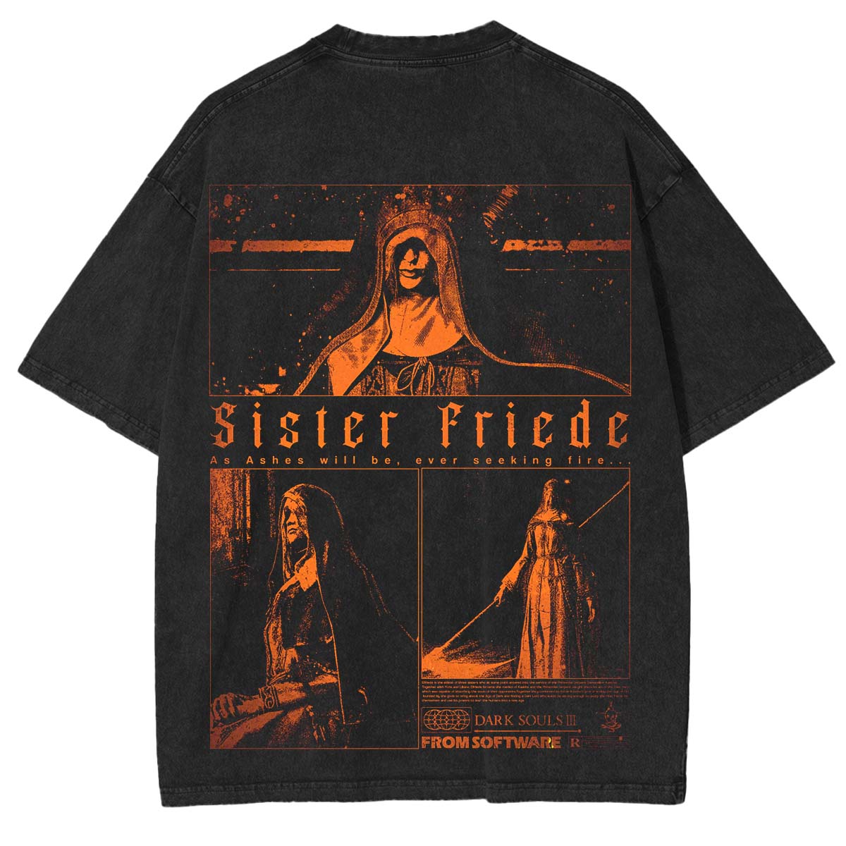 Dark Souls 3 Friede Vintage Unisex Anime T-shirt