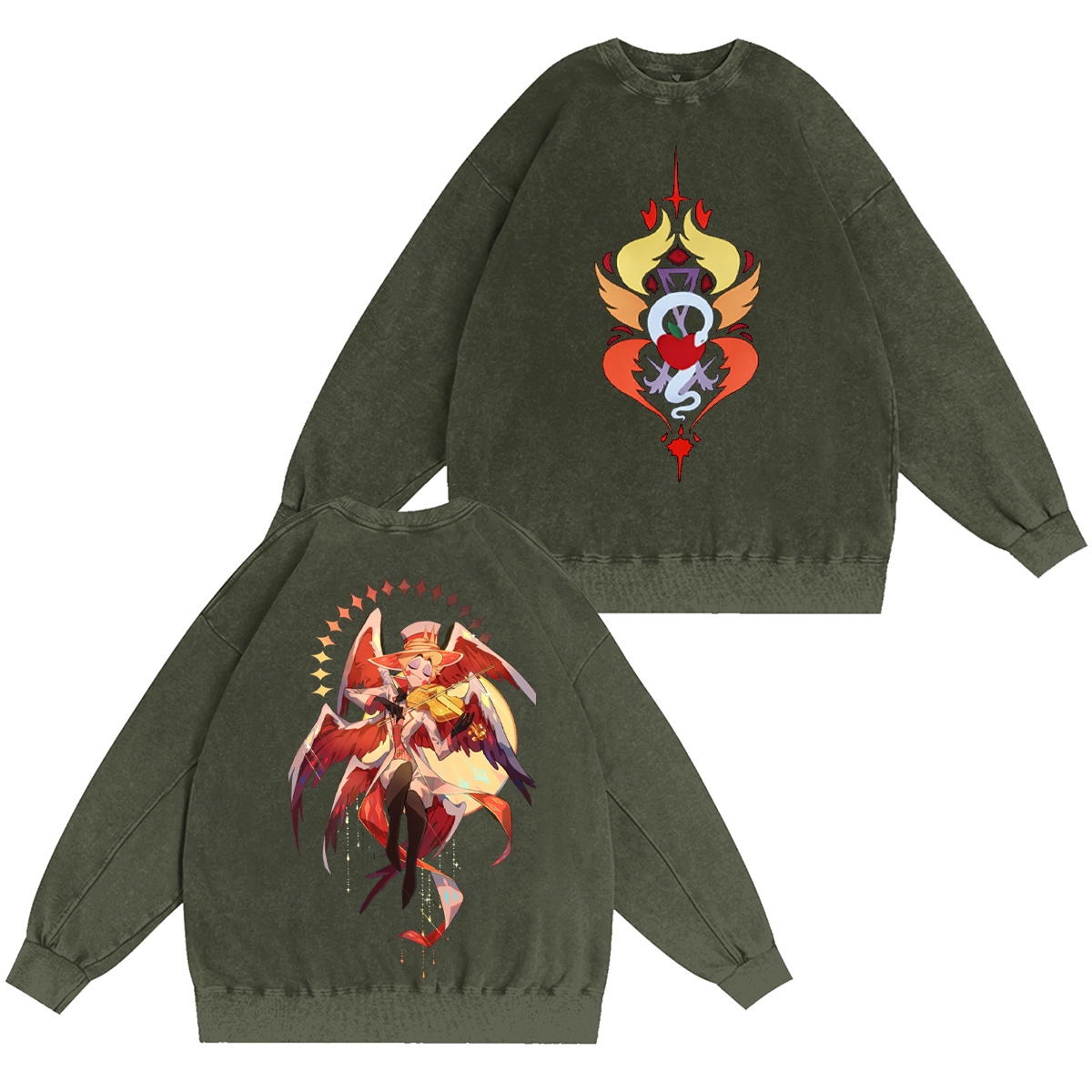 Charlie x Lucifer Hazbin Hotel Washed T-shirt/Crewneck/Hoodie