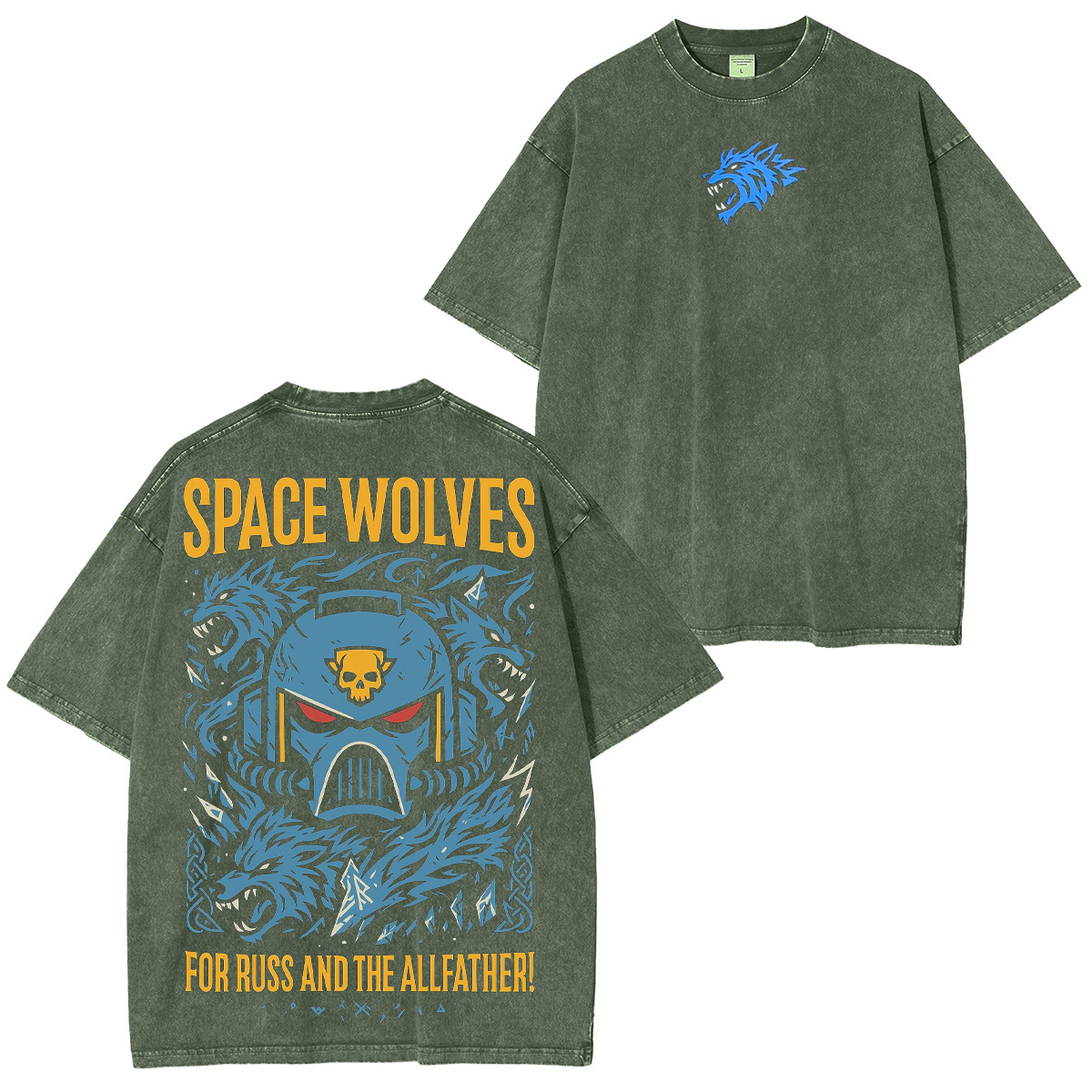 Space Wolves Warhammer 40k Vintage Washed T-shirt/Crewneck/Hoodie