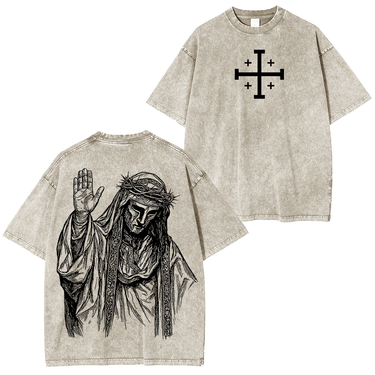 Baldwin IV never gave in to illness King of Jerusalem Washed Unisex T-Shirt/Crewneck/Hoodie