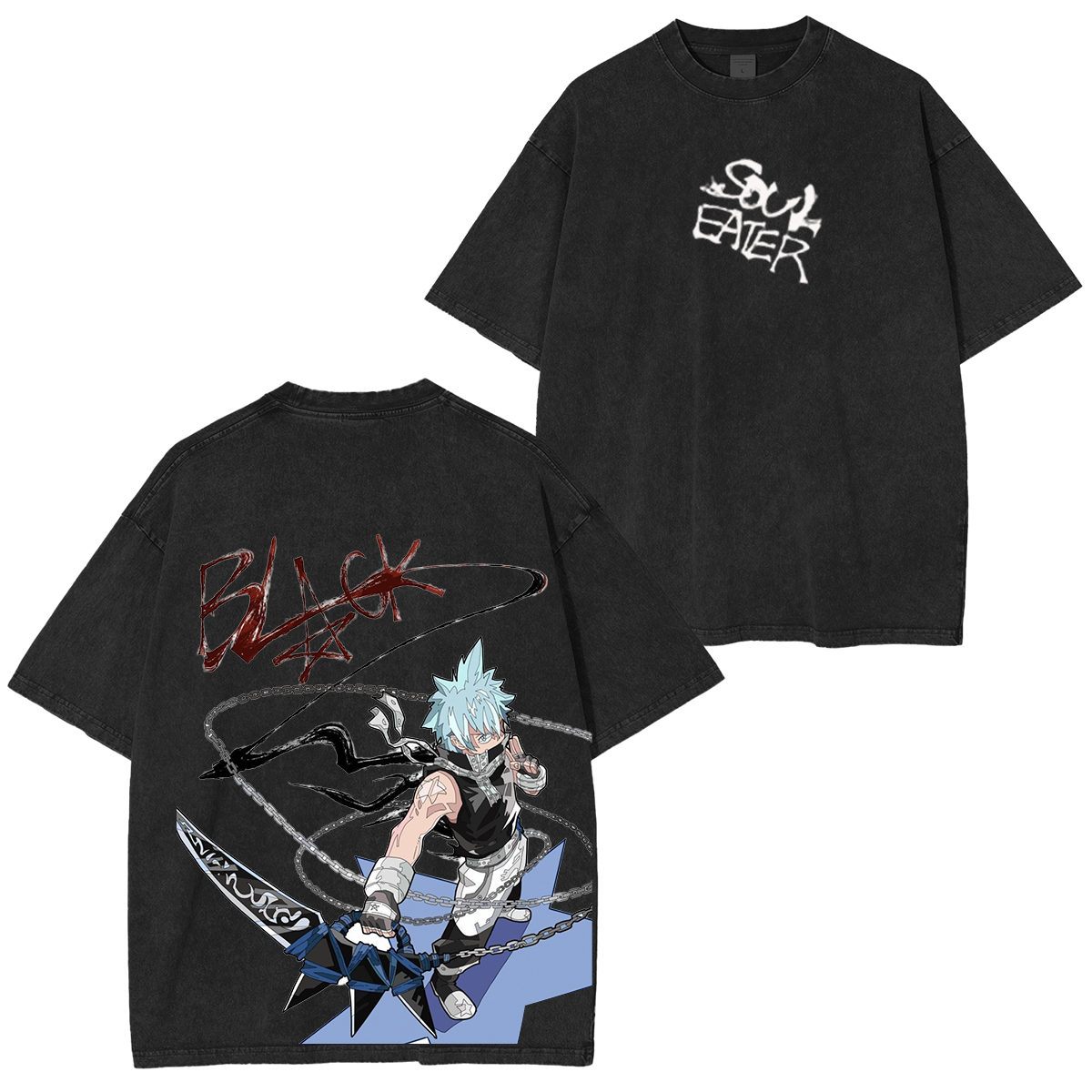Soul Eater - BlackStar Unisex Washed T-shirt/Crewneck/Hoodie