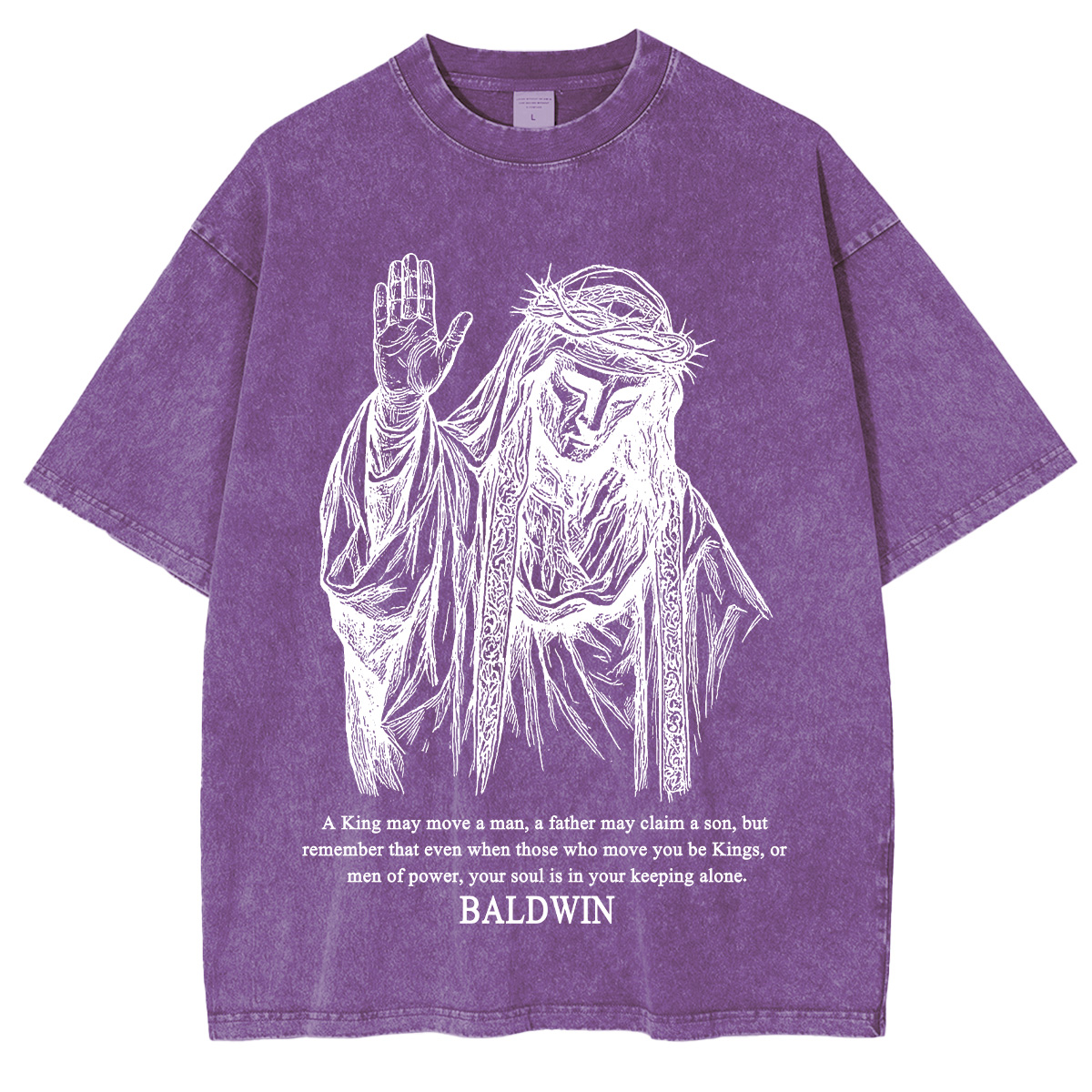 Baldwin IV never gave in to illness King of Jerusalem Washed Unisex T-Shirt