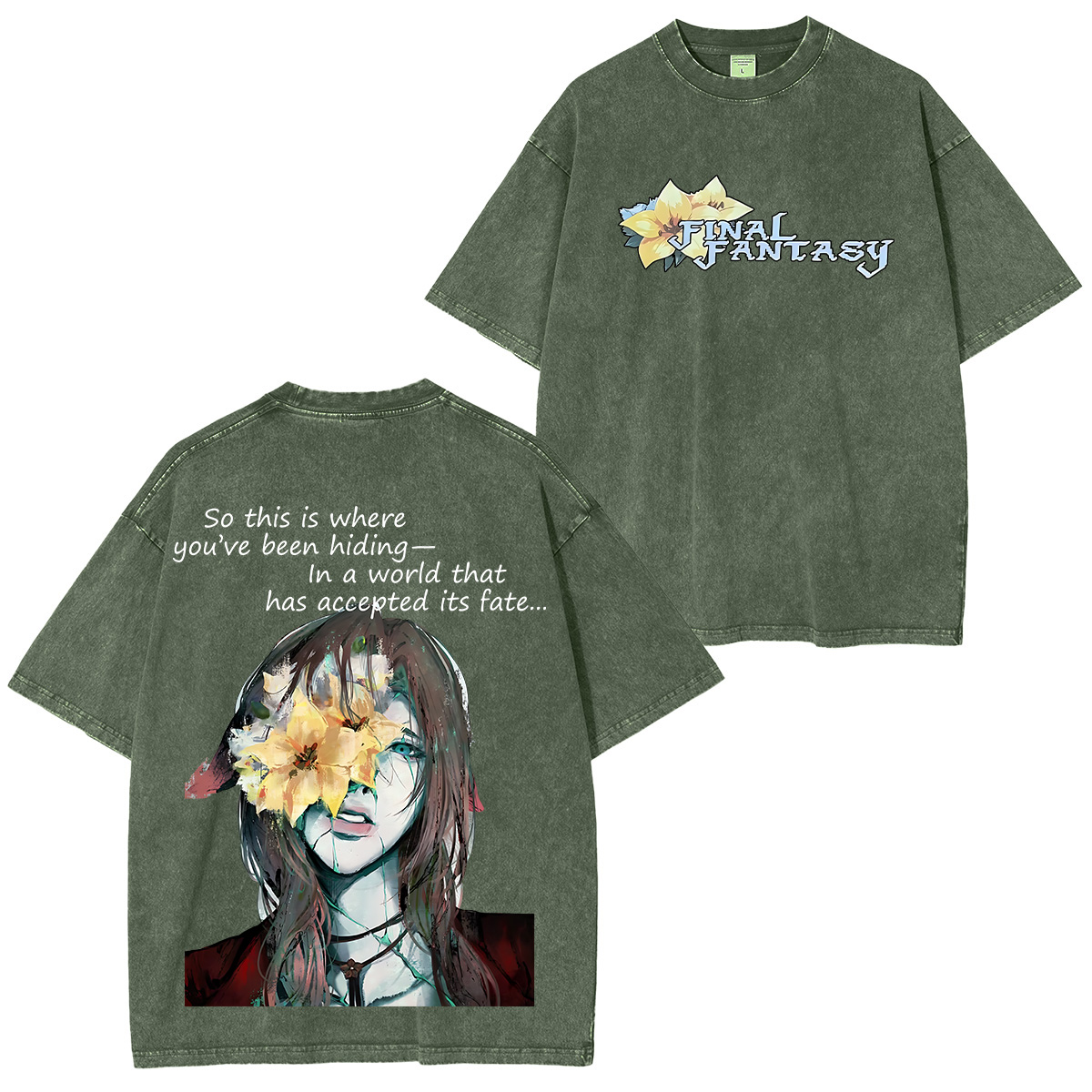 Final Fantasy Game Washed T-shirt/Crewneck/Hoodie