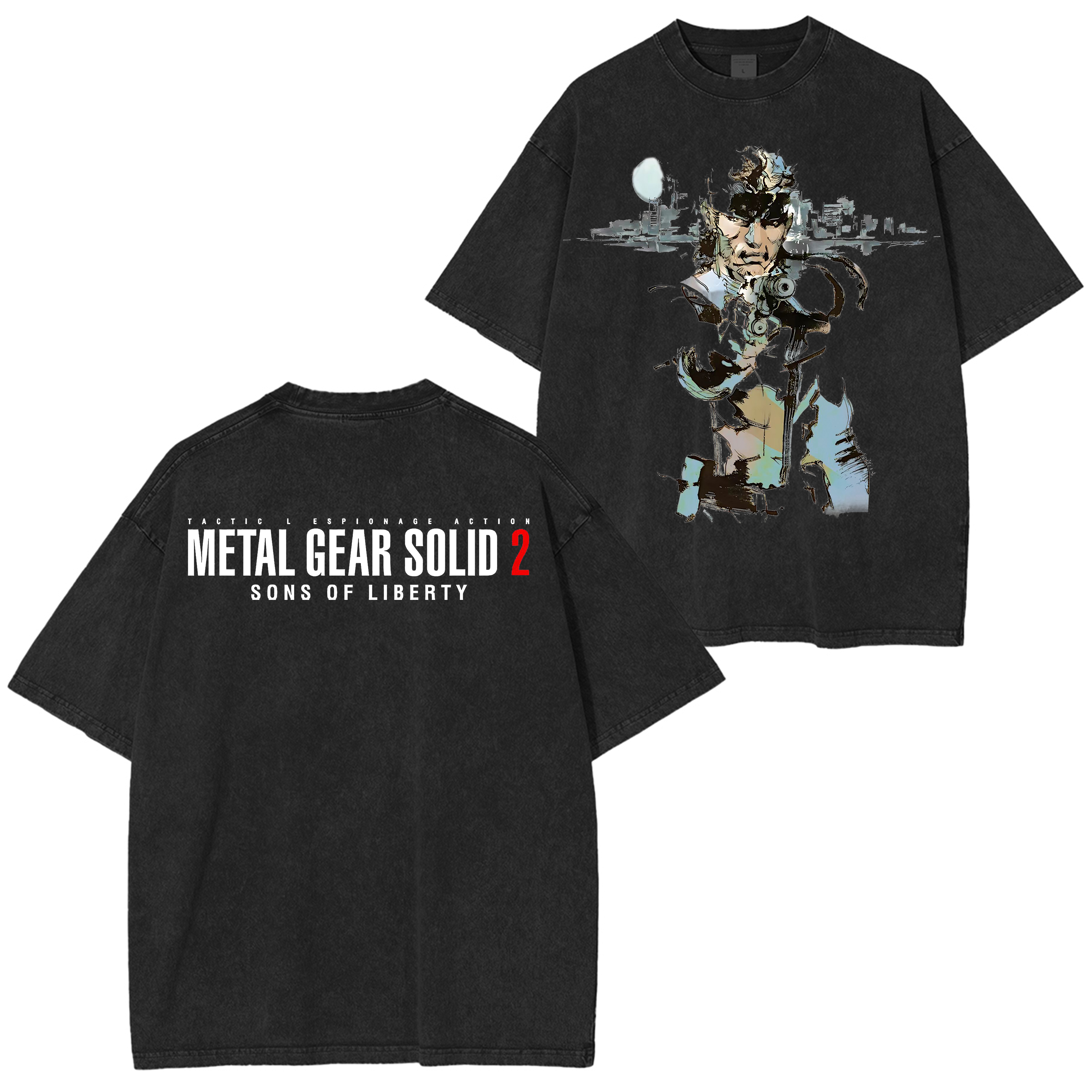 Metal Gear Solid 2: Sons of Liberty Unisex Washed T-Shirt