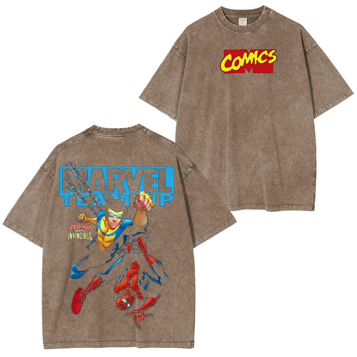 MARVEL TEAM UP Washed T-shirt/Crewneck/Hoodie