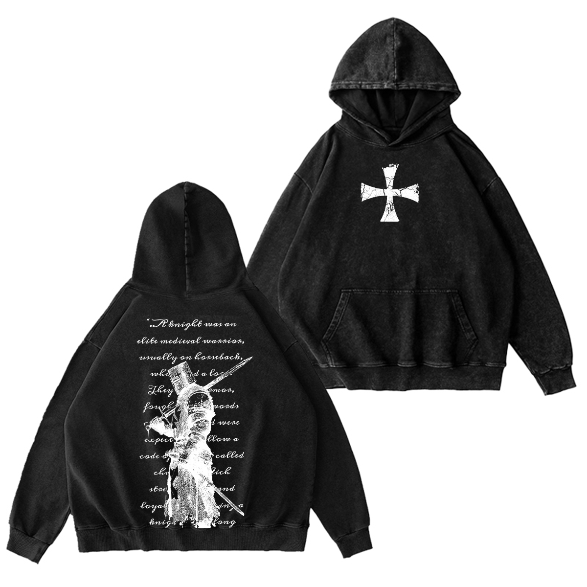 Crusader Knight Vintage Washed T-shirt/Crewneck/Hoodie