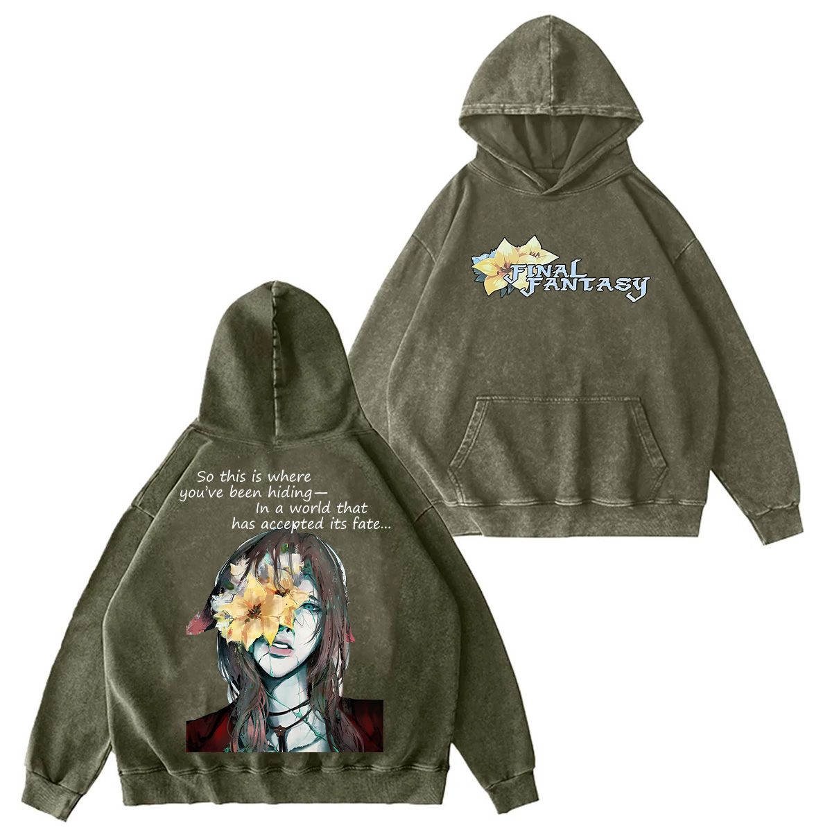 Final Fantasy Game Washed T-shirt/Crewneck/Hoodie