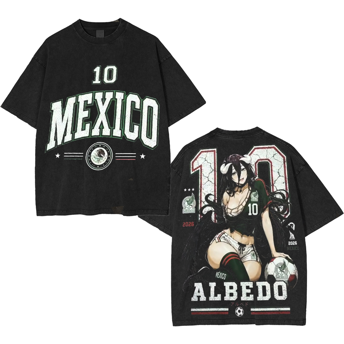 Mexico World Football Tour 2026 x Albedo vintage Unisex Washed T-Shirt