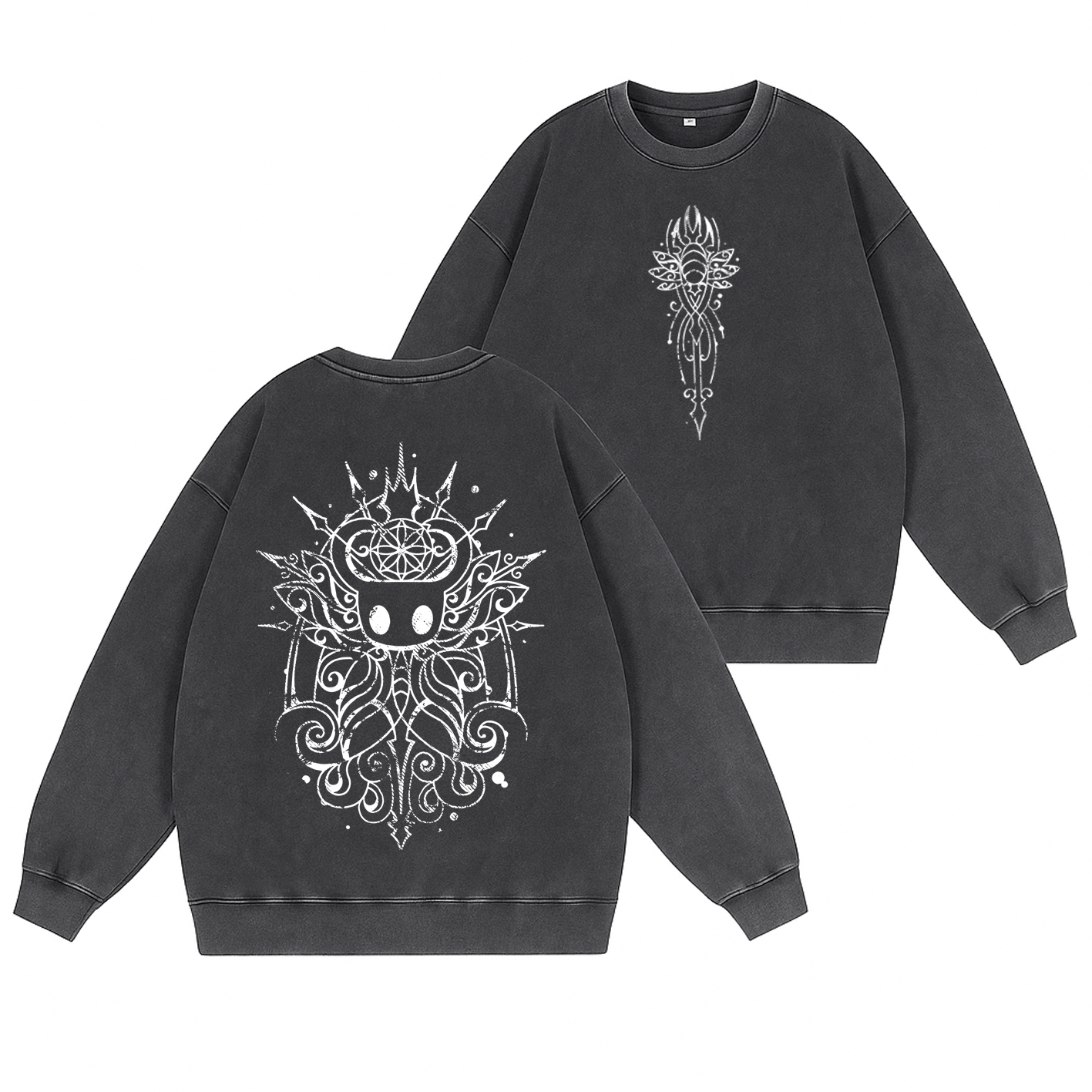 Hollow Knight Unisex Washed Crewneck Sweatshirt