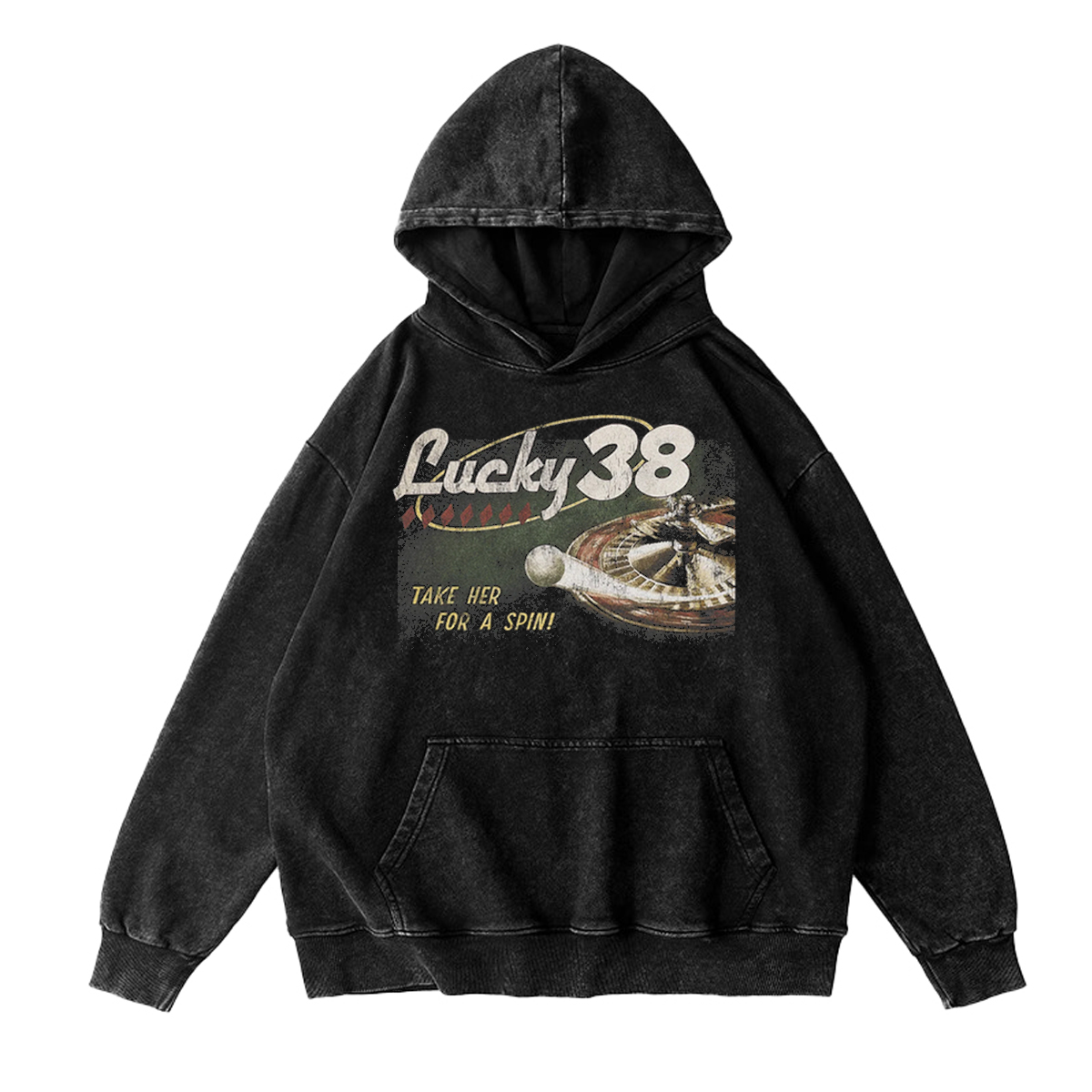 Lucky 38 Unisex Washed Hoodie