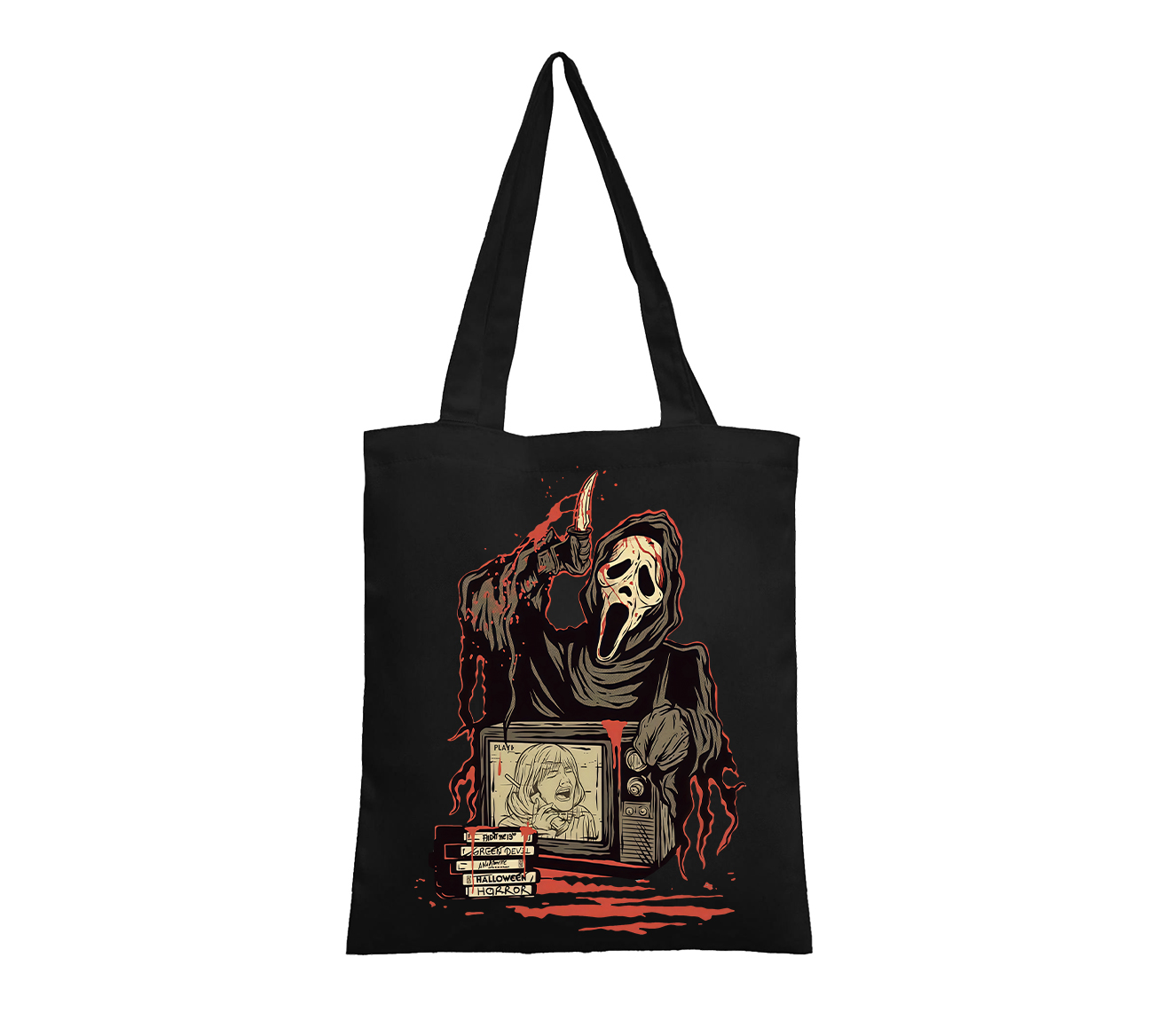 Ghost Face Dead by Daylight Horror Canvas Tote Bag