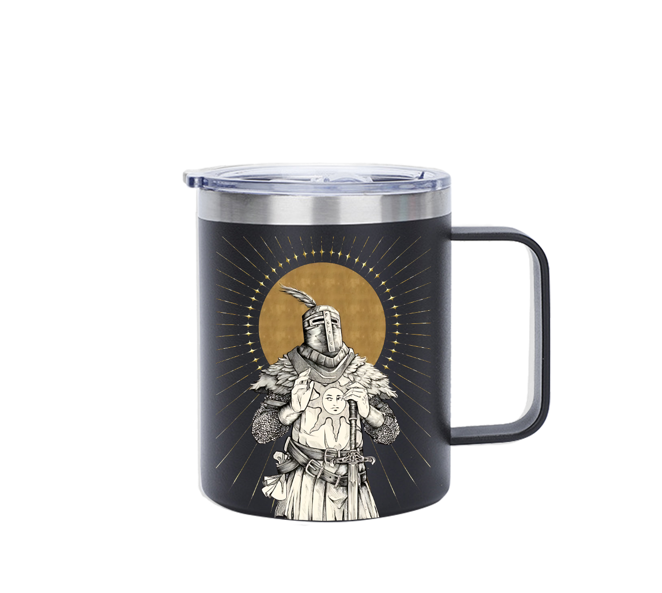 Praise The Sun Insulated Portable Coffee Mug with Handle