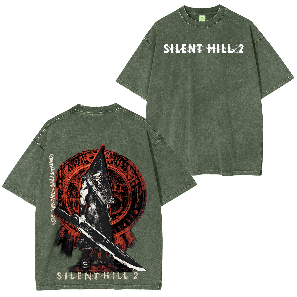 SILENT HILL 2 Pyramid Head Vintage Unisex Washed T-Shirt