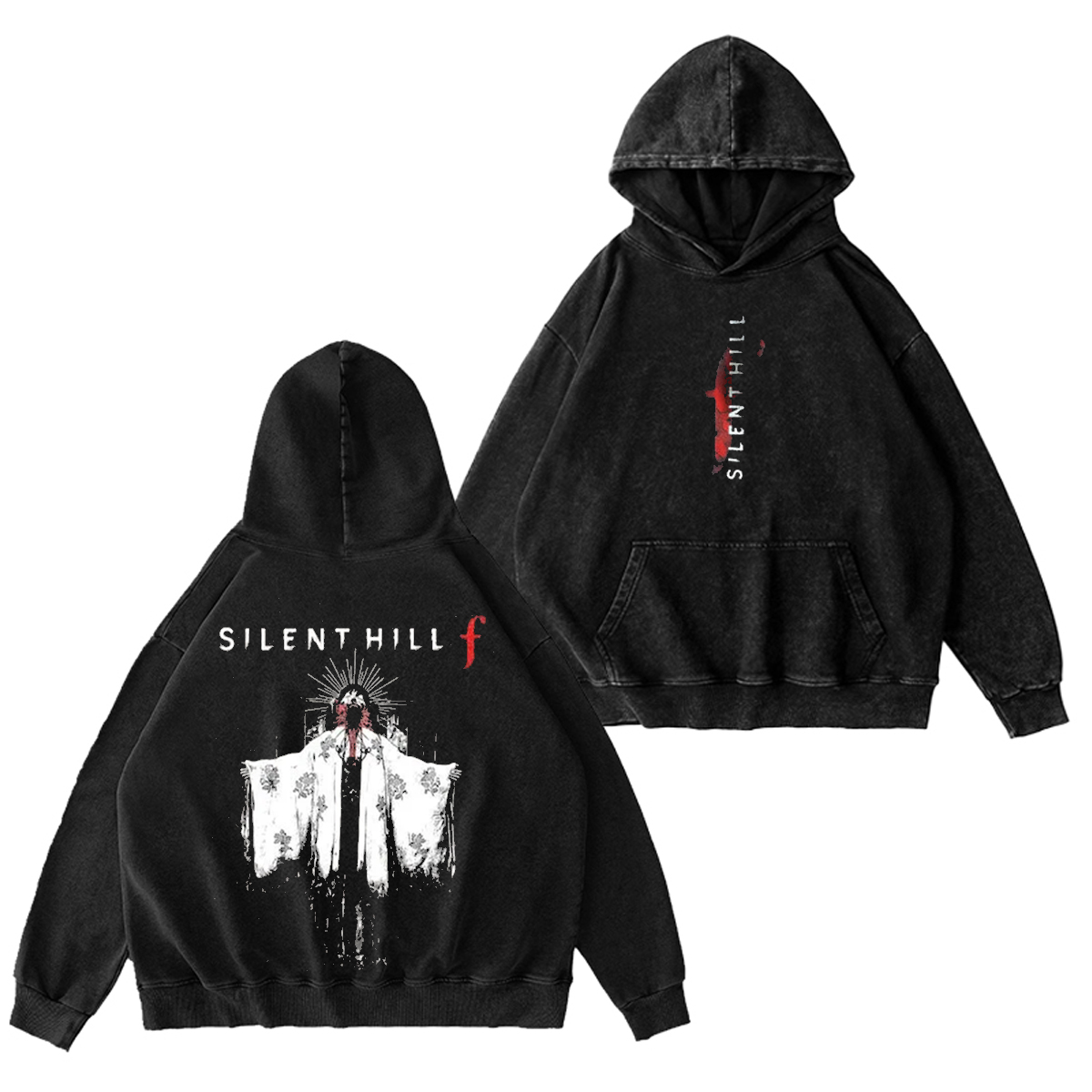 Silent Hill F Unisex Washed Hoodie