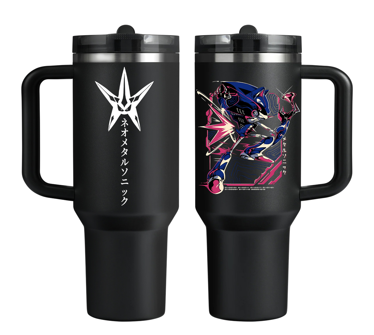 Metal Sonic & Shadow Flip Straw Tumbler