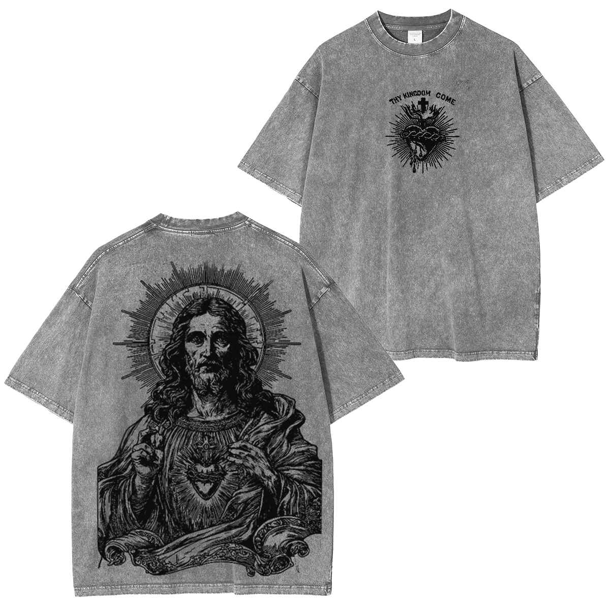 Sacred Heart of Jesus Vintage Washed T-shirt/Crewneck/Hoodie