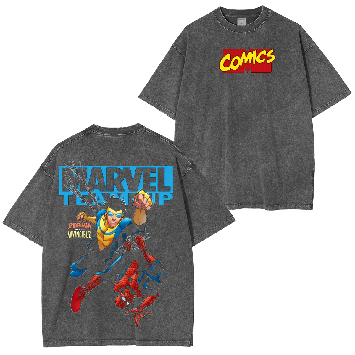 MARVEL TEAM UP Washed T-shirt/Crewneck/Hoodie