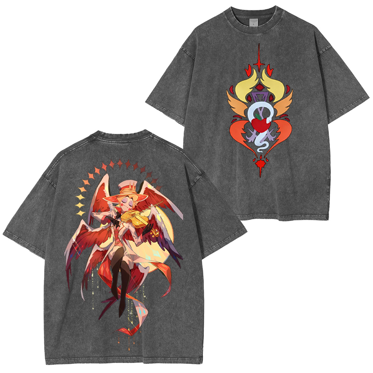 Charlie x Lucifer Hazbin Hotel Washed T-shirt/Crewneck/Hoodie