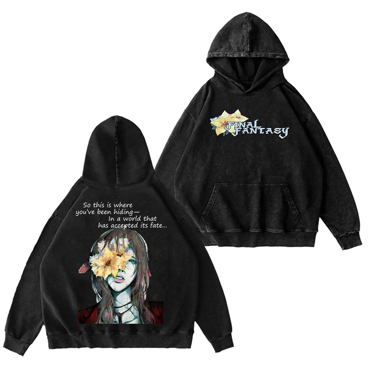 Final Fantasy Game Washed T-shirt/Crewneck/Hoodie