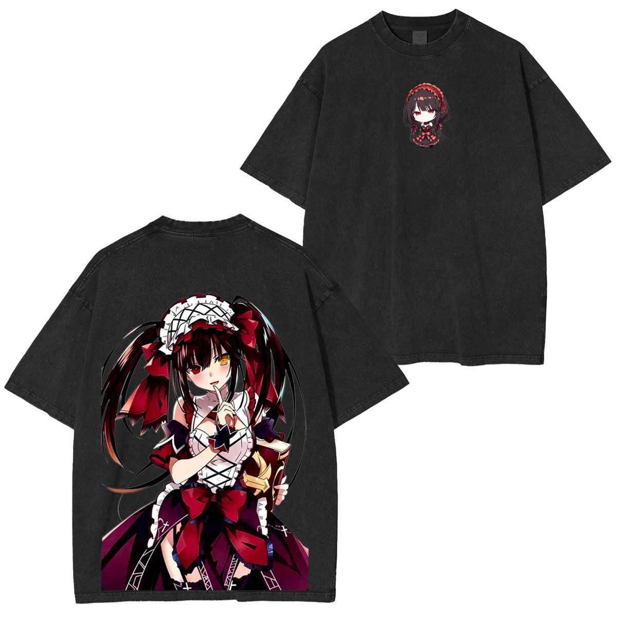 DATE A LIVE- Tokisaki Kurumi Vintage washed T-shirt/Crewneck/Hoodie