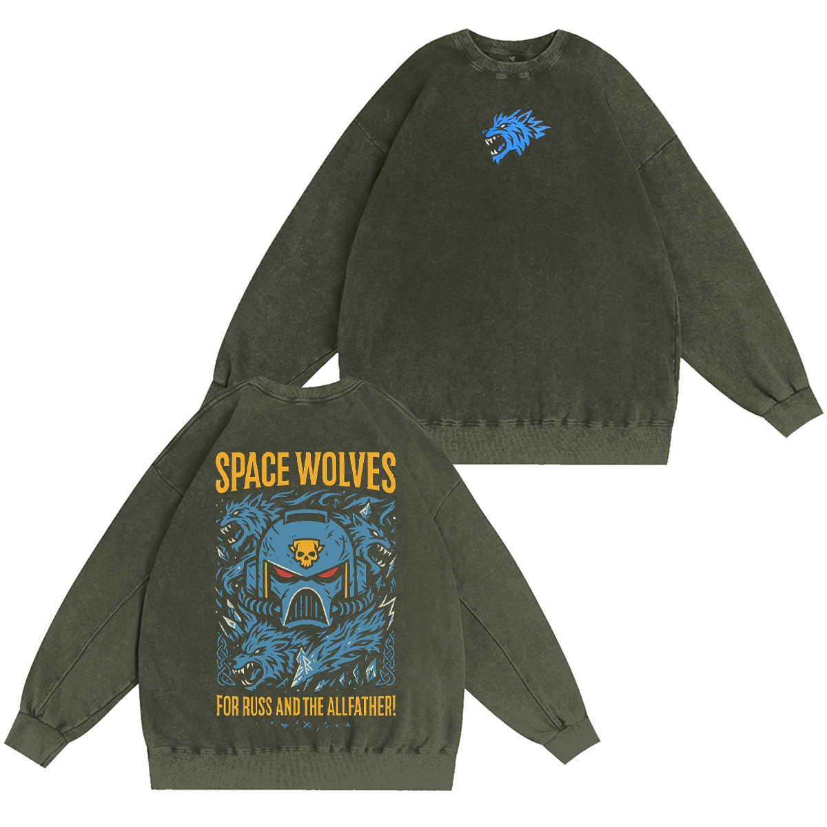 Space Wolves Warhammer 40k Vintage Washed T-shirt/Crewneck/Hoodie