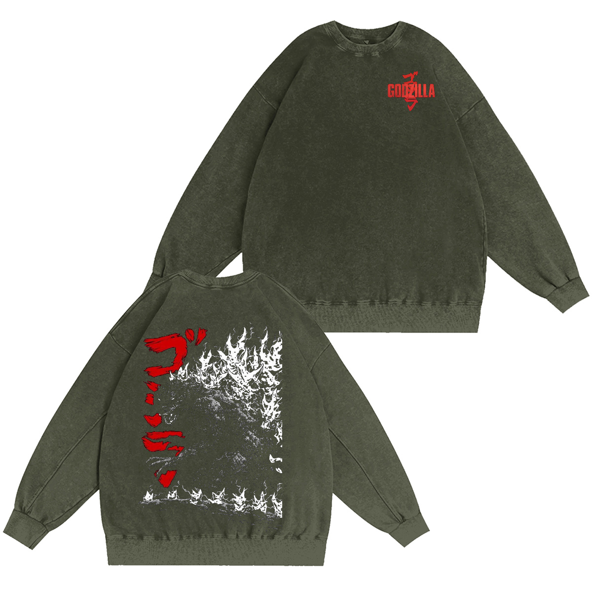 Godzilla Vintage Washed T-shirt/Crewneck/Hoodie