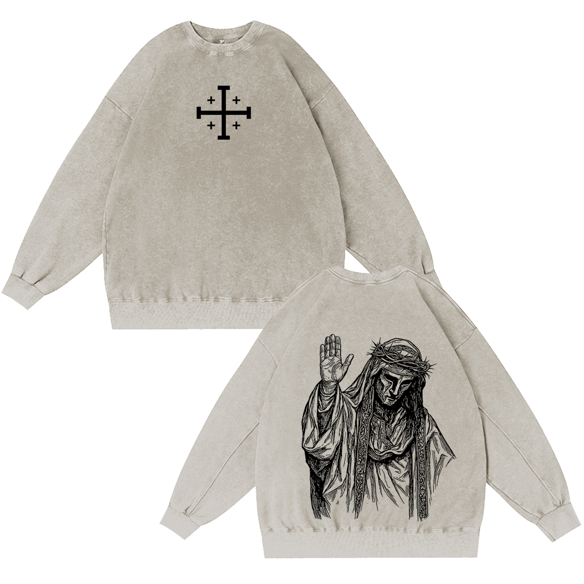 Baldwin IV never gave in to illness King of Jerusalem Washed Unisex T-Shirt/Crewneck/Hoodie