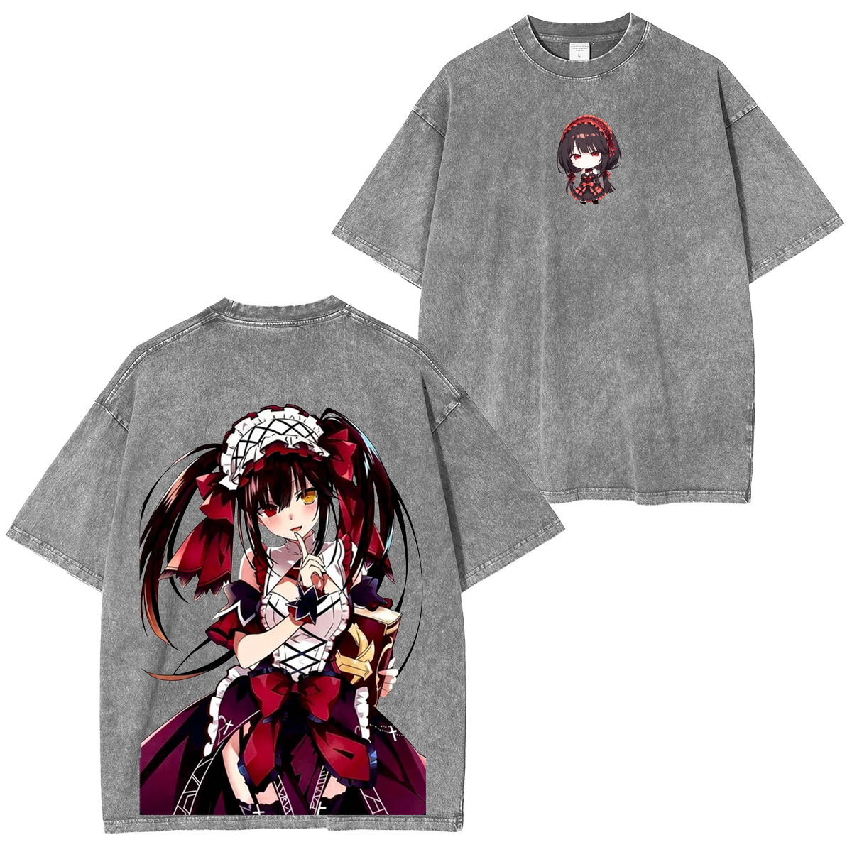DATE A LIVE- Tokisaki Kurumi Vintage washed T-shirt/Crewneck/Hoodie