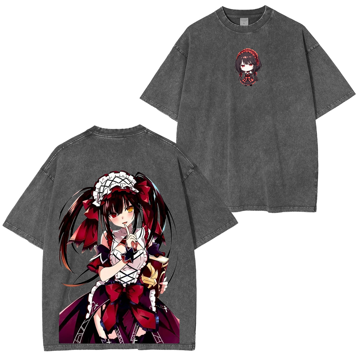 DATE A LIVE- Tokisaki Kurumi Vintage washed T-shirt/Crewneck/Hoodie