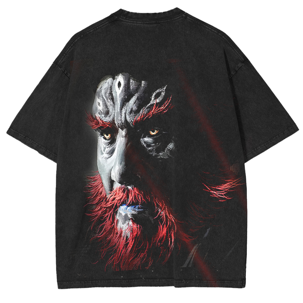 Black Myth Zhong Kui Vintage Unisex Washed T-Shirt