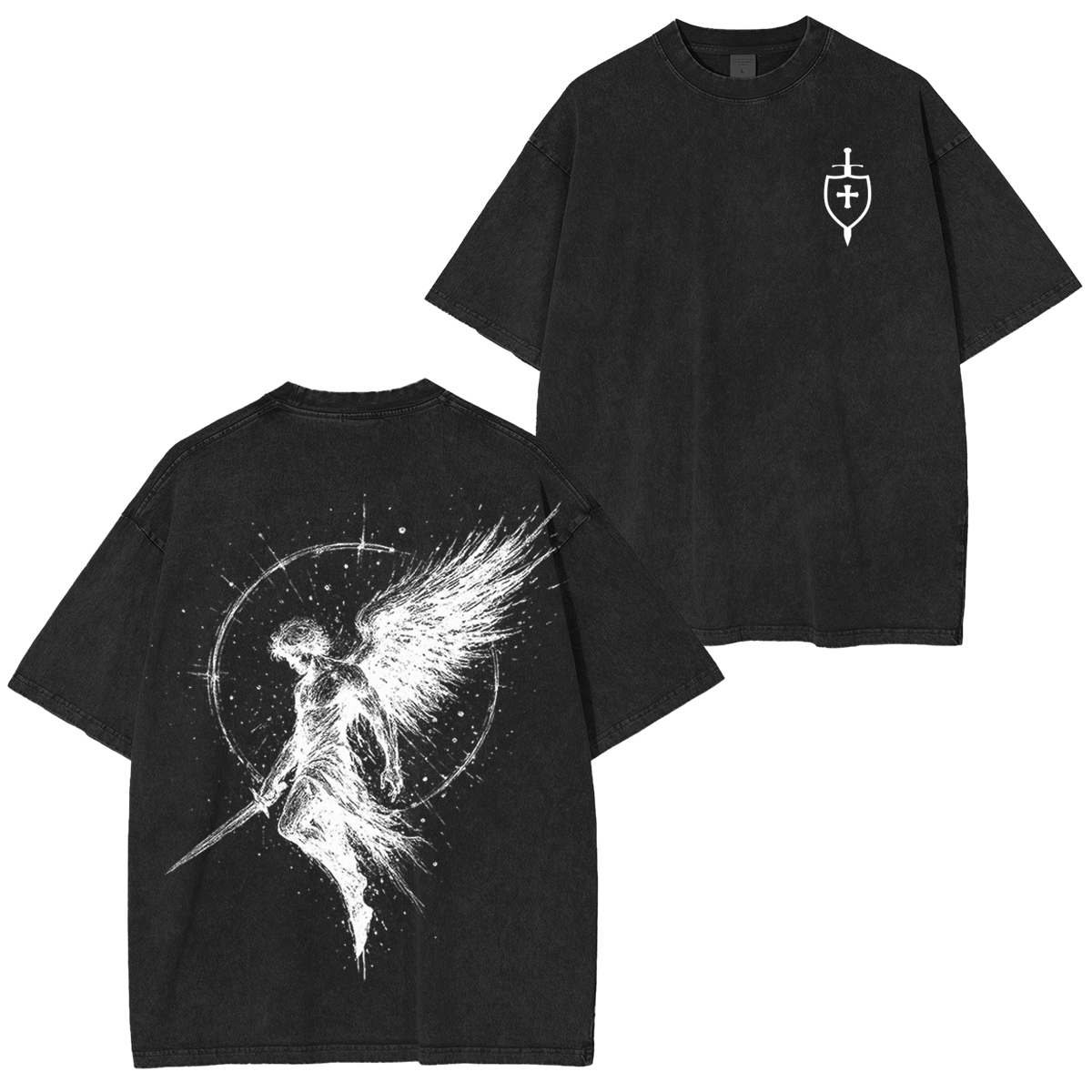 Divine Protection In Every Stitch Unisex Washed T-Shirt