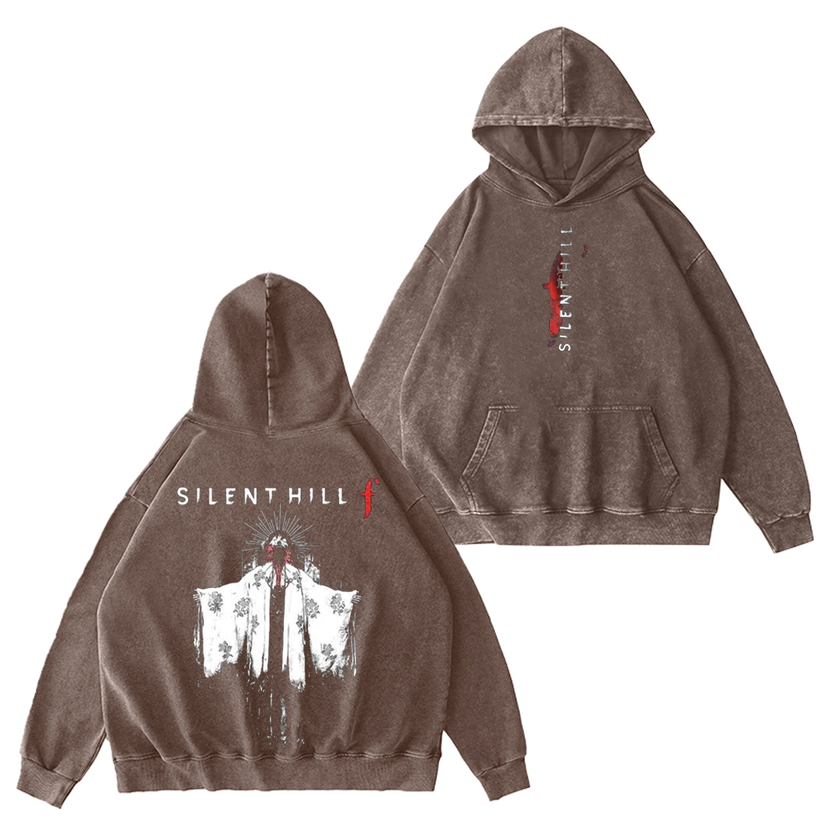 Silent Hill F Unisex Washed Hoodie