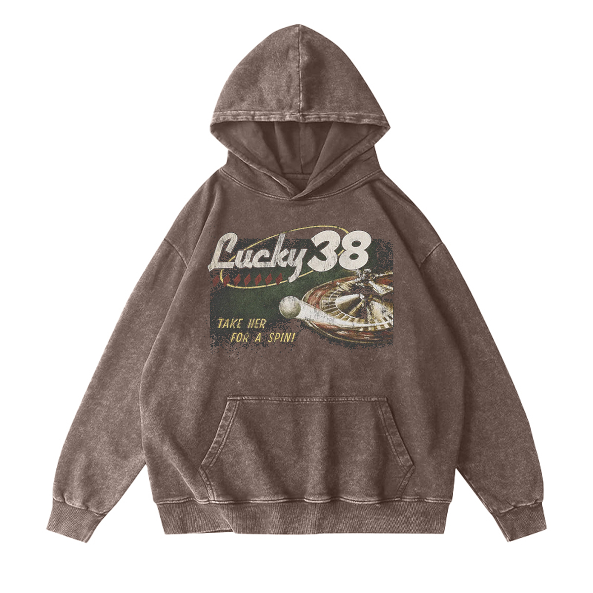 Lucky 38 Unisex Washed Hoodie