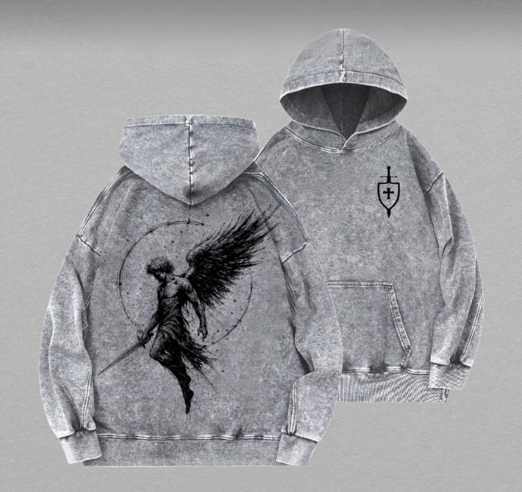 Divine Protection In Every Stitch Unisex Washed T-Shirt