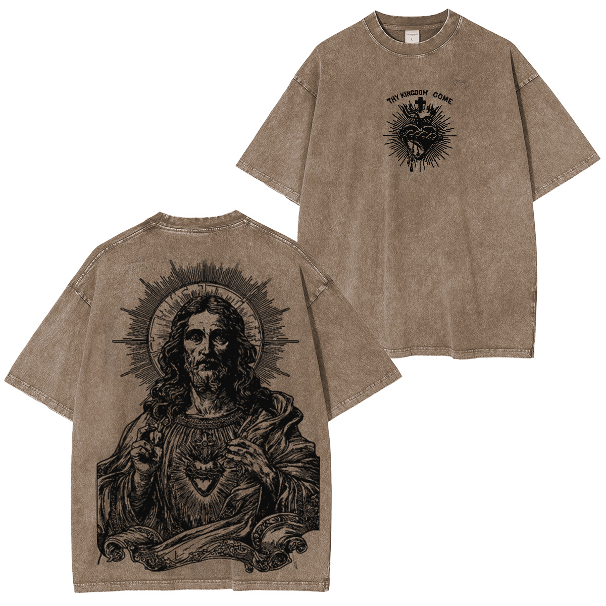 Sacred Heart of Jesus Vintage Washed T-shirt/Crewneck/Hoodie