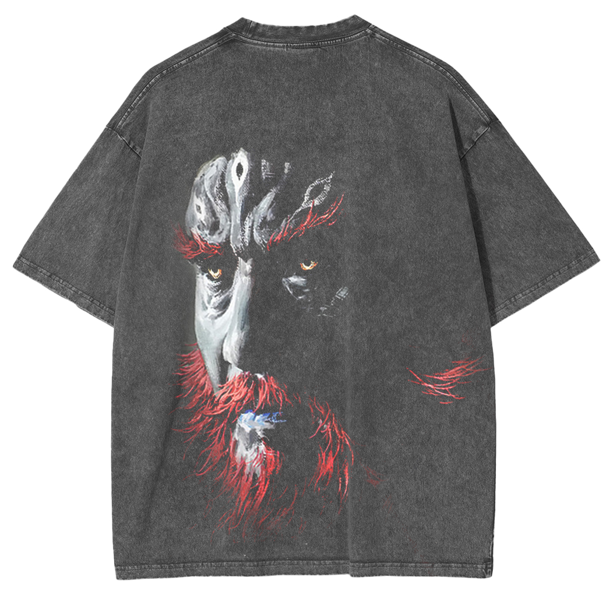 Black Myth Zhong Kui Vintage Unisex Washed T-Shirt