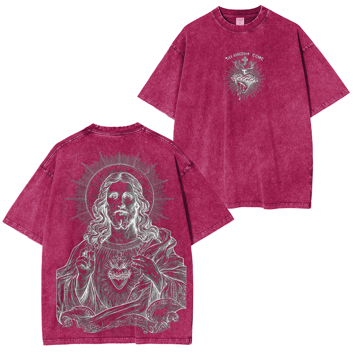 Sacred Heart of Jesus Vintage Washed T-shirt/Crewneck/Hoodie