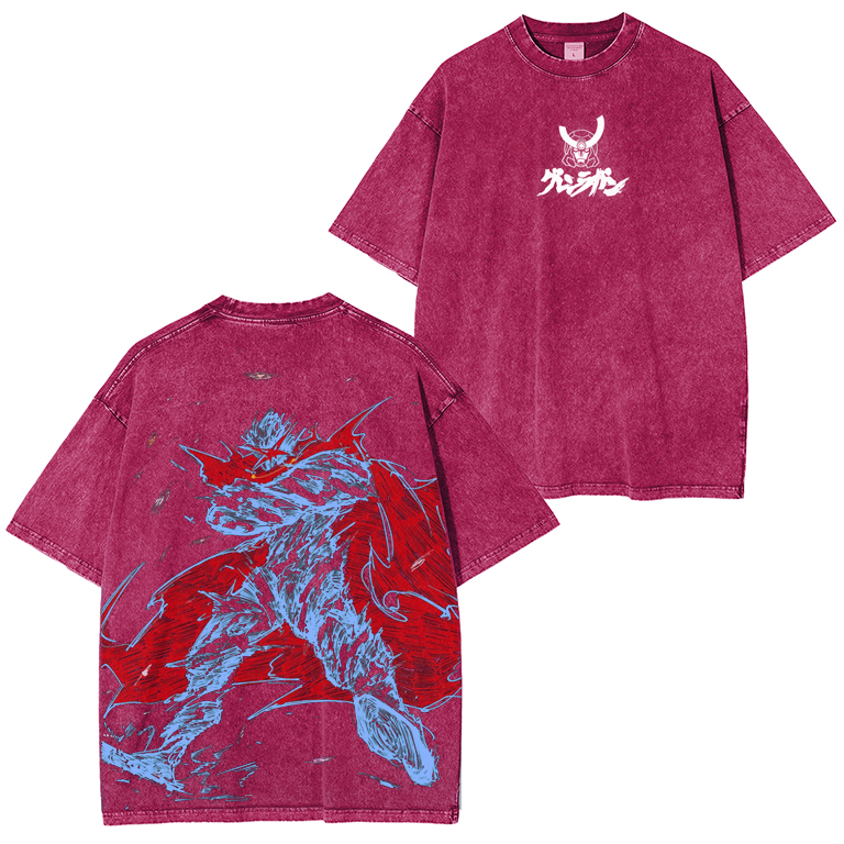 Tengen Toppa Gurren Lagann Vintage Unisex Washed T-Shirt