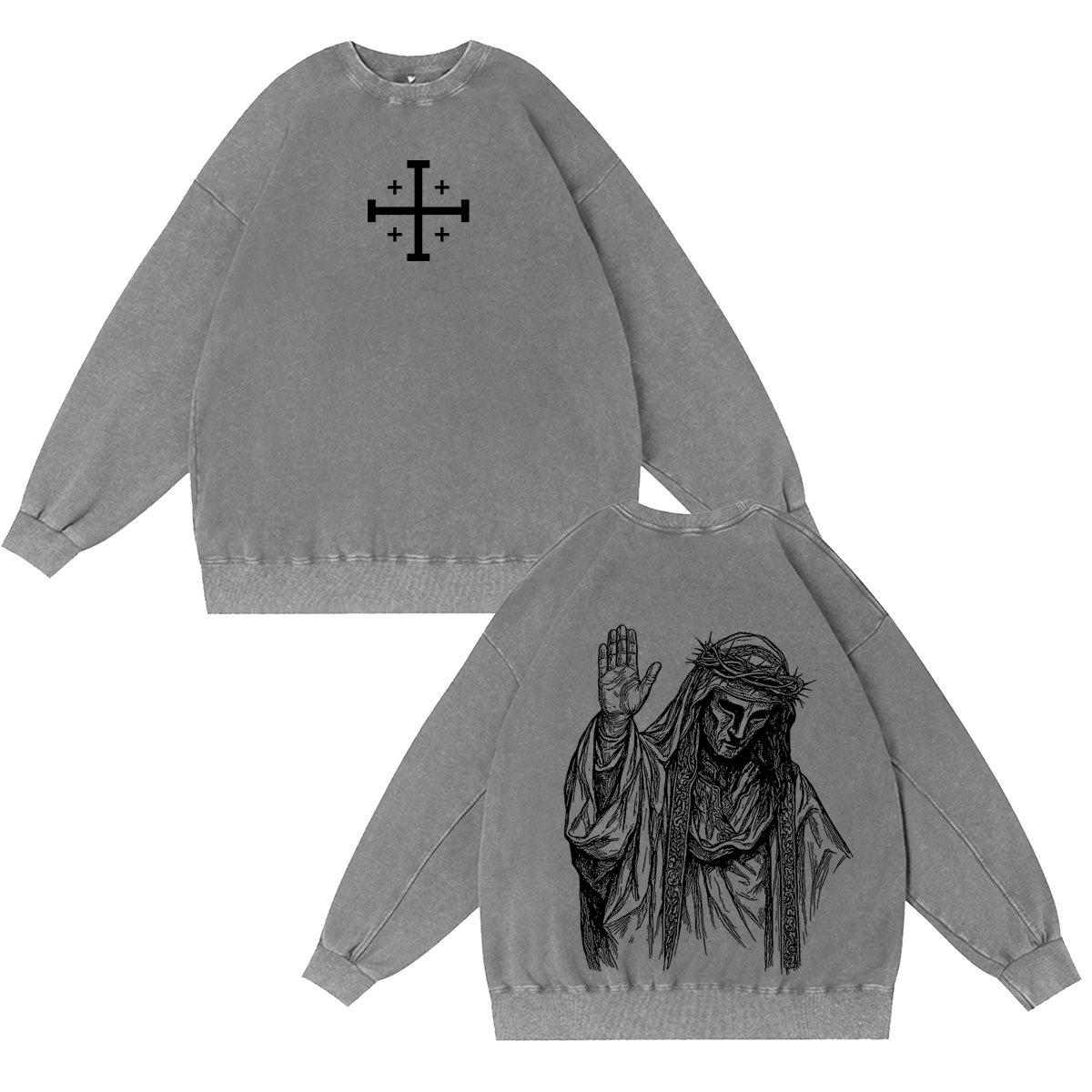 Baldwin IV never gave in to illness King of Jerusalem Washed Unisex T-Shirt/Crewneck/Hoodie