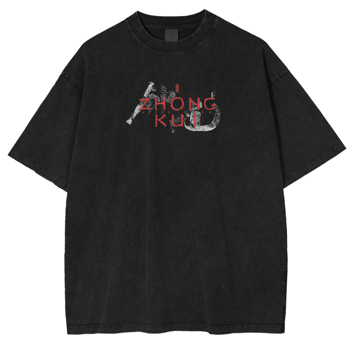 Black Myth Zhong Kui Vintage Unisex Washed T-Shirt