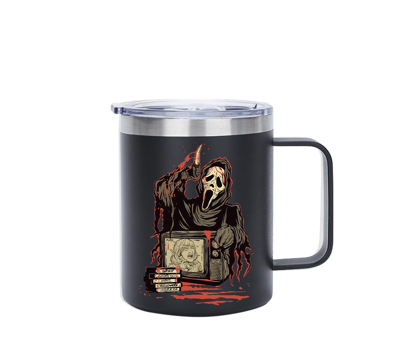 Ghost Face Dead by Daylight Horror Insulated Portable Coffee Mug with Handle