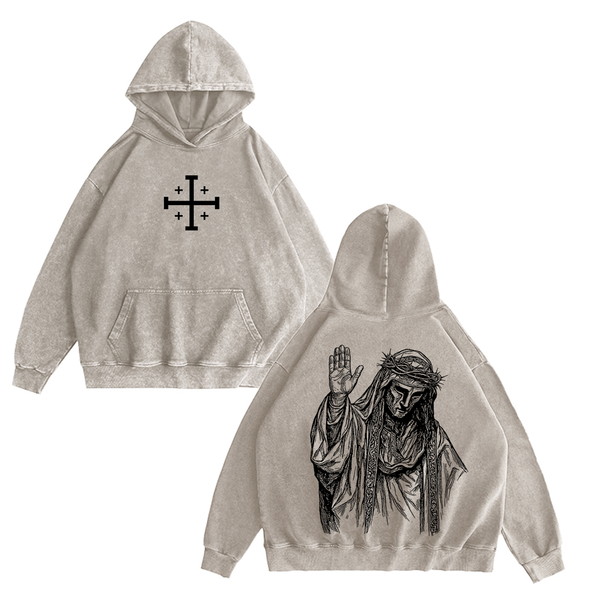 Baldwin IV never gave in to illness King of Jerusalem Washed Unisex T-Shirt/Crewneck/Hoodie