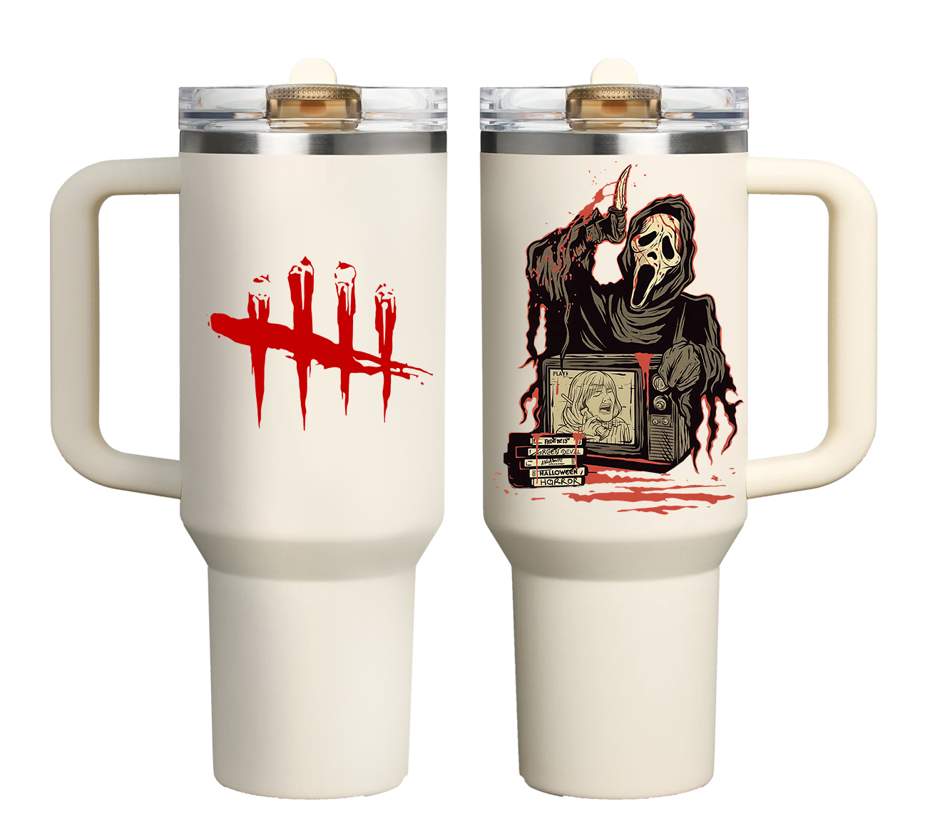 Ghost Face Dead by Daylight Horror Flip Straw Tumbler