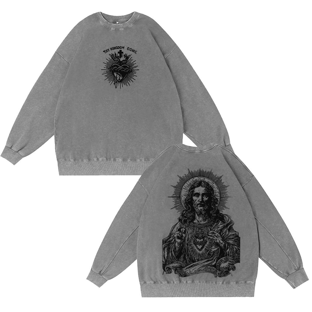 Sacred Heart of Jesus Vintage Washed T-shirt/Crewneck/Hoodie